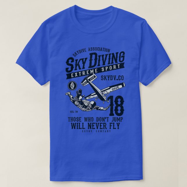 Camiseta Skydiver Skydiver, paracaidismo ascensional (Diseño del anverso)