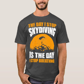 Camiseta Skydiver Skydiver Respirando Paracaidismo aéreo G
