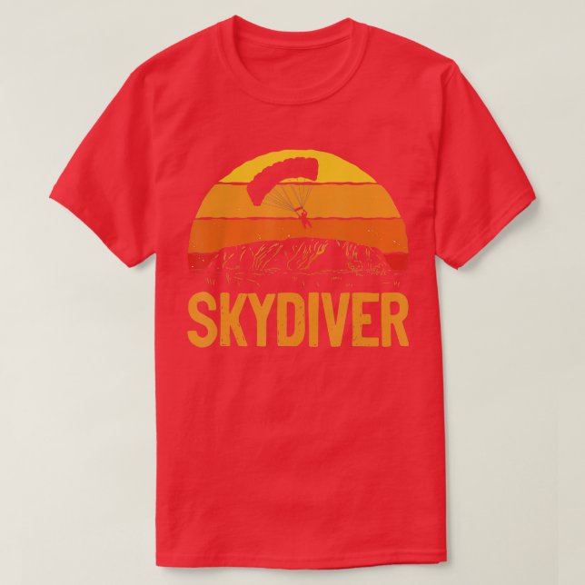 Camiseta Skydiver Skydiving Retro Vintage (Diseño del anverso)