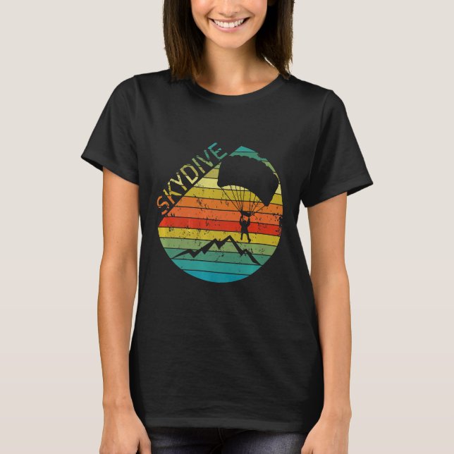 Camiseta Skydiver Skydiving Retro Vintage (Anverso)
