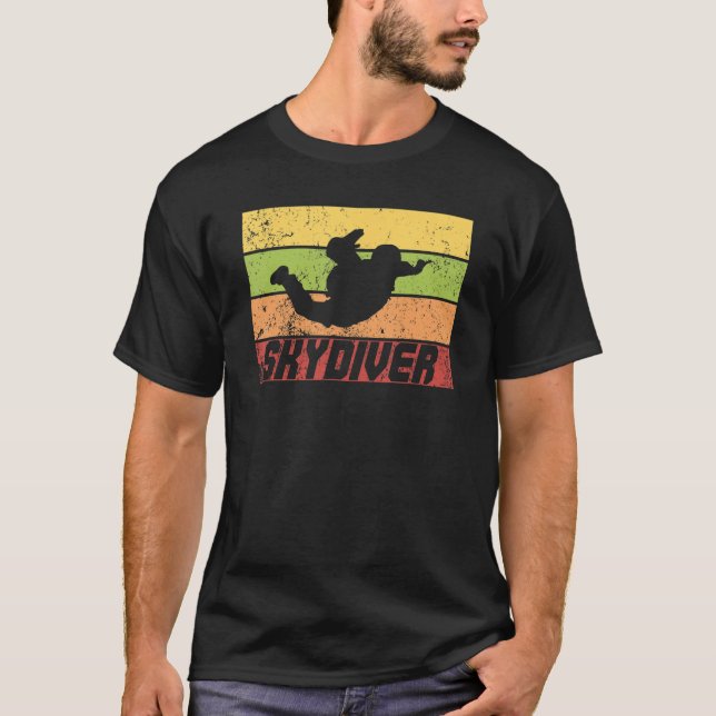 Camiseta Skydiver Skydiving Retro Vintage (Anverso)