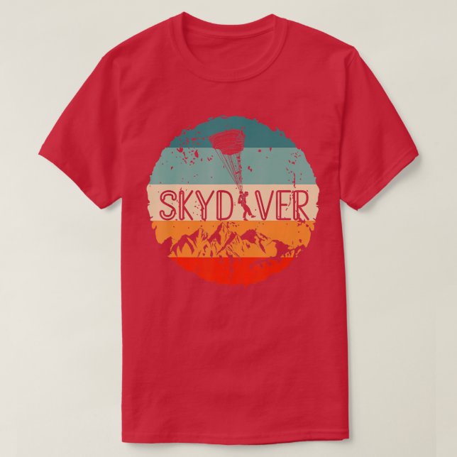 Camiseta Skydiver Skydiving Retro Vintage (Diseño del anverso)