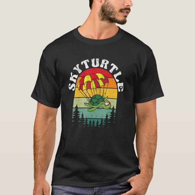 Camiseta Skydiver Turtle Skydiving Adventure Jumping Flying (Anverso)