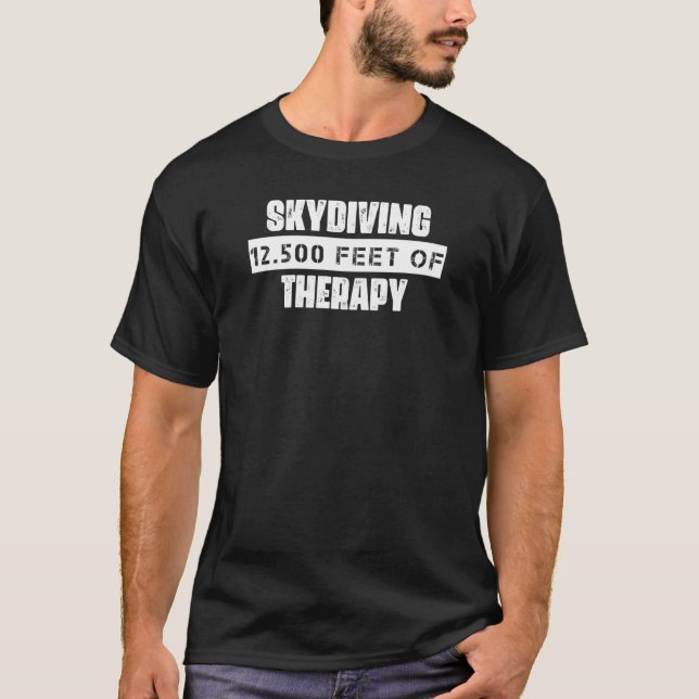 Camiseta Skydiving 12 500 Metros De Humor Sarcástico Terapé (Anverso)