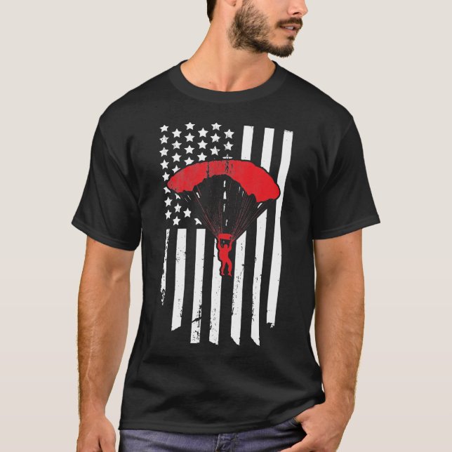 Camiseta Skydiving American Flag (Anverso)