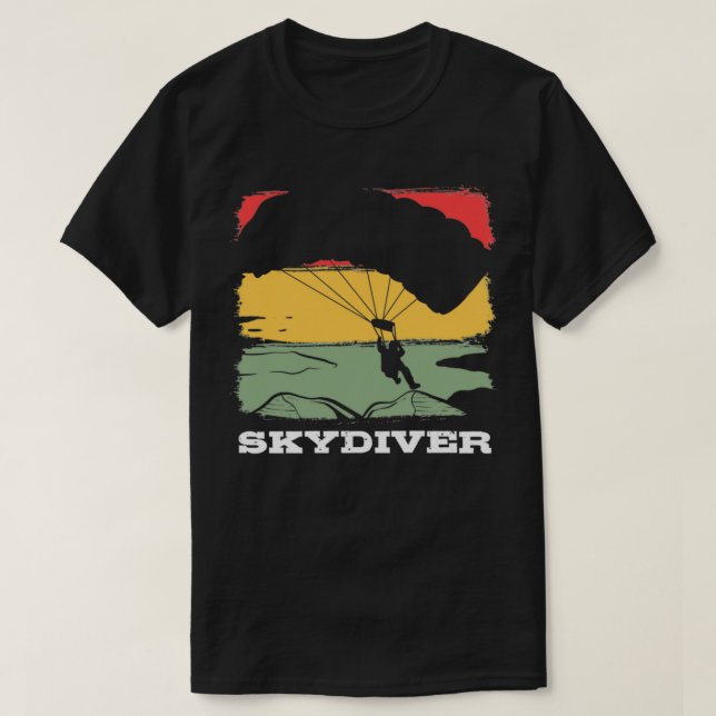 Camiseta Skydiving Basejumper Parapente Deportes Aéreos (Diseño del anverso)