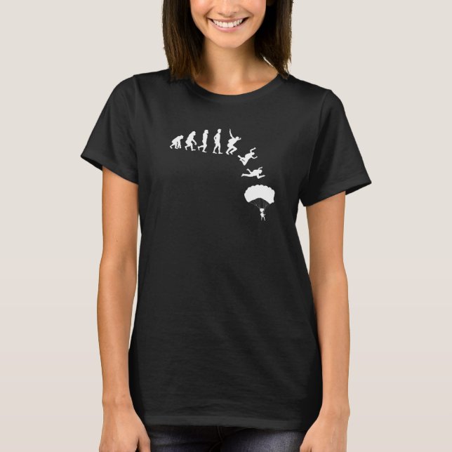 Camiseta Skydiving Evolution Parachute Skydiver (Anverso)