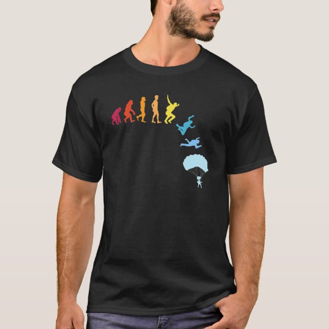 Camiseta Skydiving Evolution Parachute Skydiver 1 (Anverso)