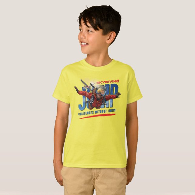 Camiseta Skydiving-Feel Freedom Above the Clouds | Kids (Anverso completo)