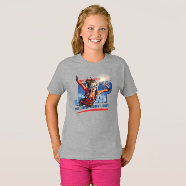 Camiseta Skydiving-Feel Freedom Above the Clouds | Kids (Anverso completo)