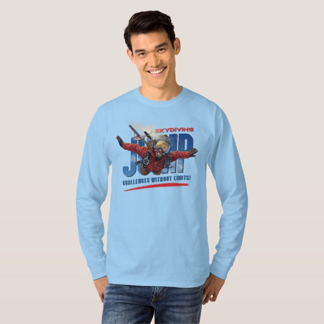 Camiseta Skydiving-Feel Freedom Above the Clouds | Men L. S (Anverso completo)