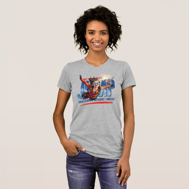 Camiseta Skydiving-Feel Freedom Above the Clouds | Women (Anverso completo)