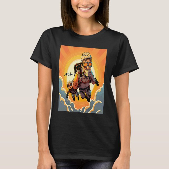 Camiseta Skydiving Instructor Sunset Skydiving Dad (Anverso)