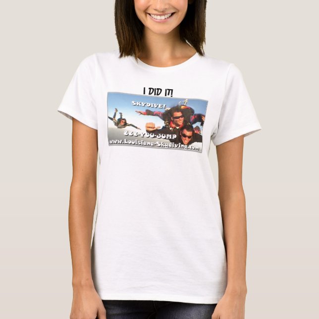 Camiseta ¡skydiving-logotipo, LO HICE! (Anverso)