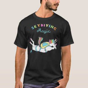Camiseta Skydiving Magic Unicorn