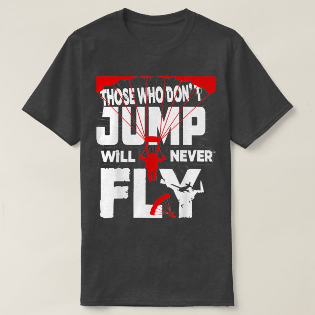 Camiseta Skydiving Parachuding Free Flying Gliding Extreme (Diseño del anverso)