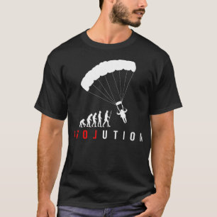 Camiseta Skydiving Parachuting Paragliding LOVE Evolution