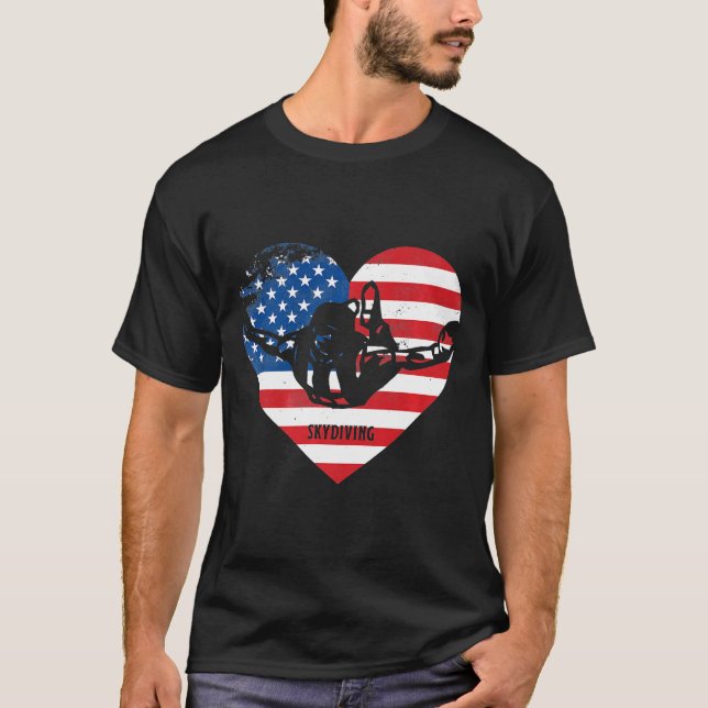 Camiseta Skydiving Parachuting Skydiver Fly Design (Anverso)