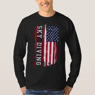Camiseta Skydiving Patriotic Sky Diving Parachuing Out A Pl