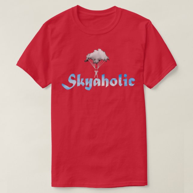 Camiseta Skydiving Skyaholic (Diseño del anverso)