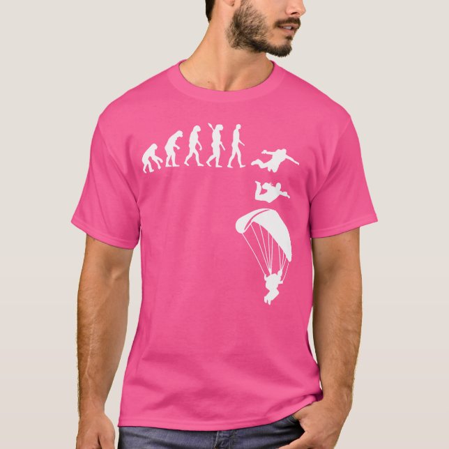 Camiseta Skydiving Skydiving Evolution Funny Parachute (Anverso)