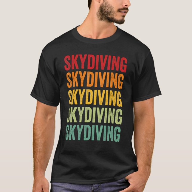 Camiseta Skydiving Skydiving Hobbybyab Diseño Arcoiris (Anverso)