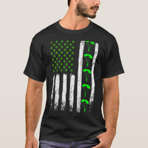Camiseta Skydiving St Patrick's Day Vintage irlandés