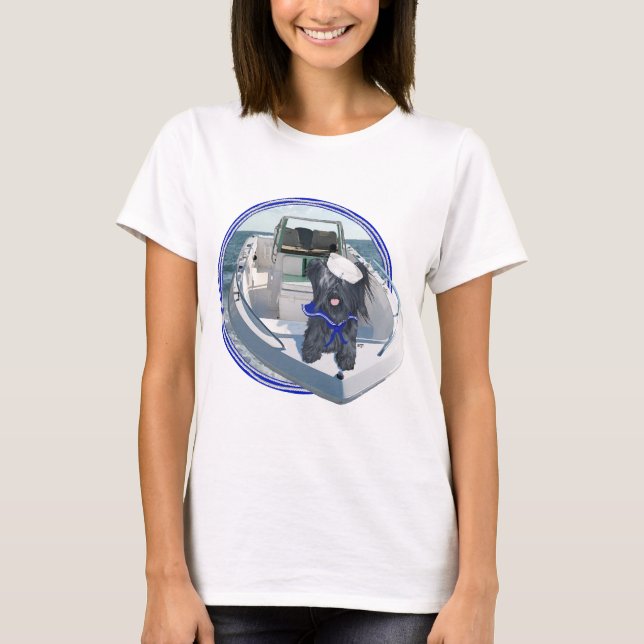 Camiseta Skye Terrier en el barco (Anverso)