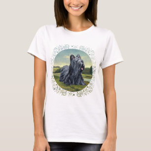 Camiseta Skye Terrier en Paisaje Pastoral