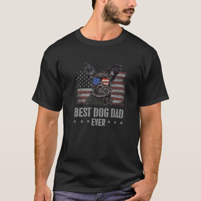 Camiseta Skye Terrier Mejor Perro Papá Retro EEUU (Anverso)