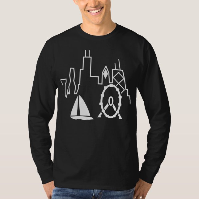 Camiseta Skyline Chicago (Anverso)