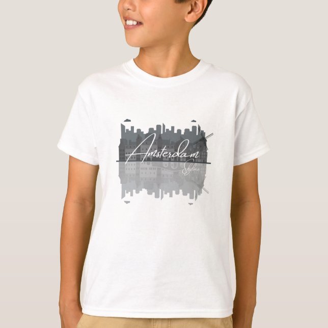 Camiseta Skyline de Ámsterdam (Anverso)