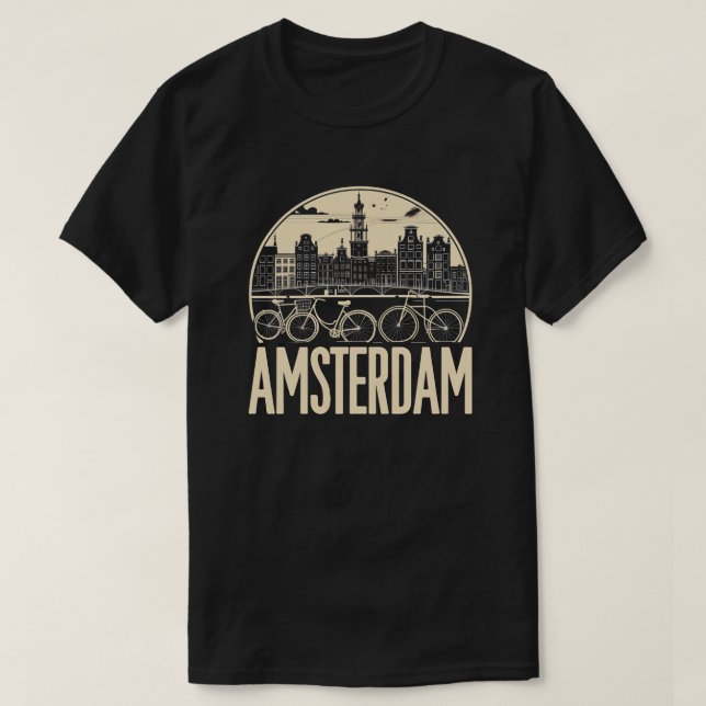 Camiseta Skyline de Ámsterdam (Diseño del anverso)