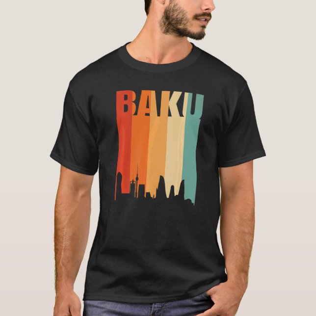 Camiseta Skyline de Bakú (Anverso)