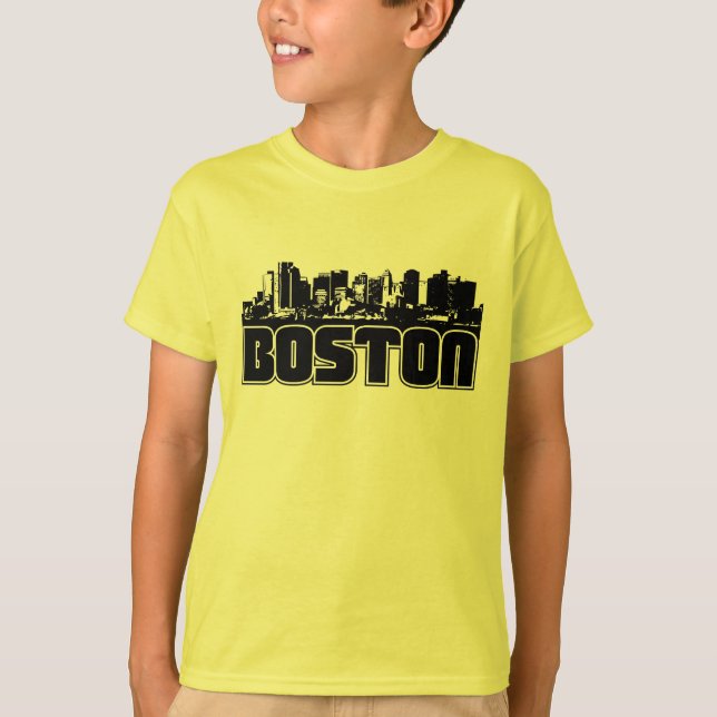 Camiseta Skyline de Boston (Anverso)