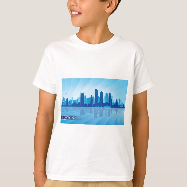 Camiseta Skyline de Boston (Anverso)