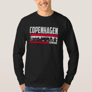 Camiseta Skyline de Copenhague Dinamarca vacaciones turísti