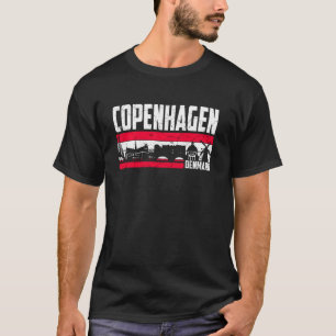 Camiseta Skyline de Copenhague Dinamarca vacaciones turísti