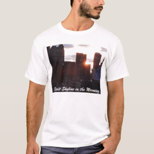 Camiseta Skyline de Detroit en la mañana