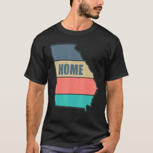 Camiseta Skyline de forma retro de estado de origen de Geor