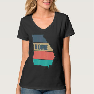 Camiseta Skyline de forma retro de estado de origen de Geor