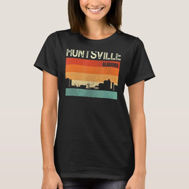 Camiseta Skyline de Huntsville Alabama (Anverso)