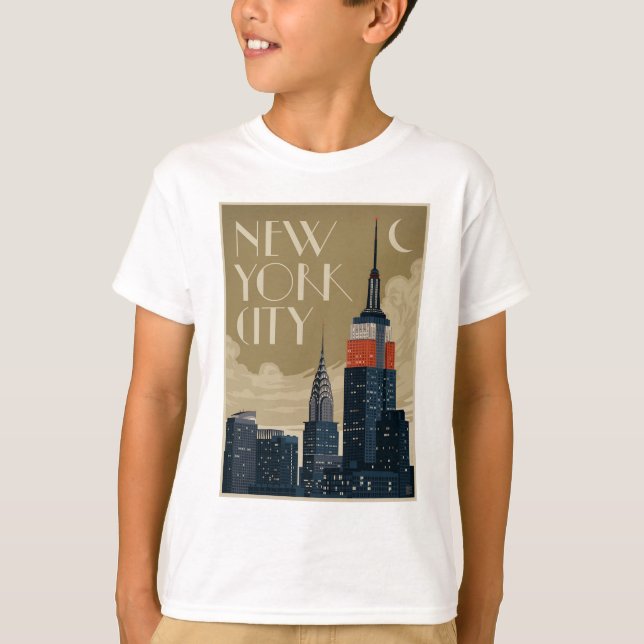 Camiseta Skyline de Nueva York (Anverso)
