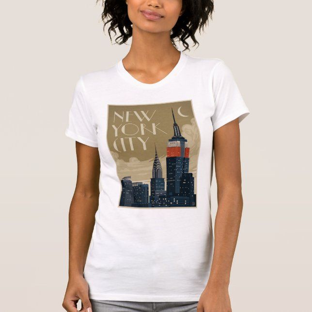 Camiseta Skyline de Nueva York (Anverso)