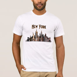 Camiseta Skyline de Nueva York