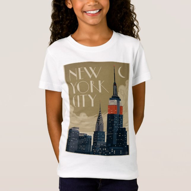 Camiseta Skyline de Nueva York (Anverso)