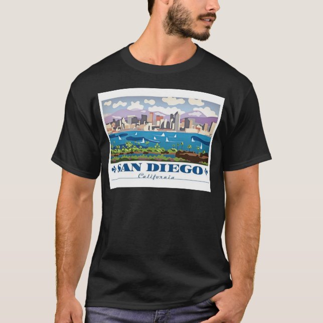 Camiseta Skyline de San Diego (Anverso)