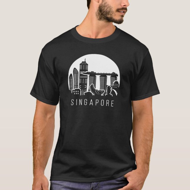 Camiseta Skyline de Singapur (Anverso)