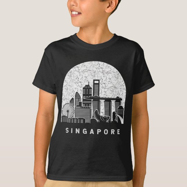 Camiseta Skyline de Singapur (Anverso)
