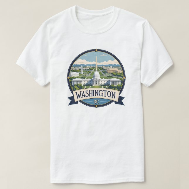 Camiseta Skyline de Washington DC (Diseño del anverso)